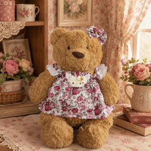 Bartholomew bear clothes outfits - Vintage Rose Garden Dress Set[WW-01-10IN]